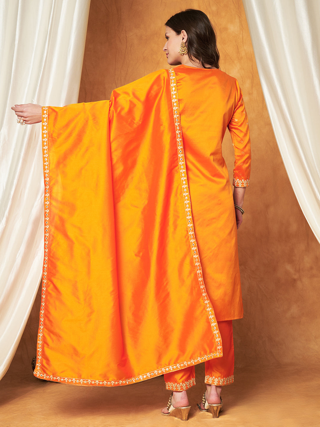Elegant Kurta with Pant & Dupatta Set