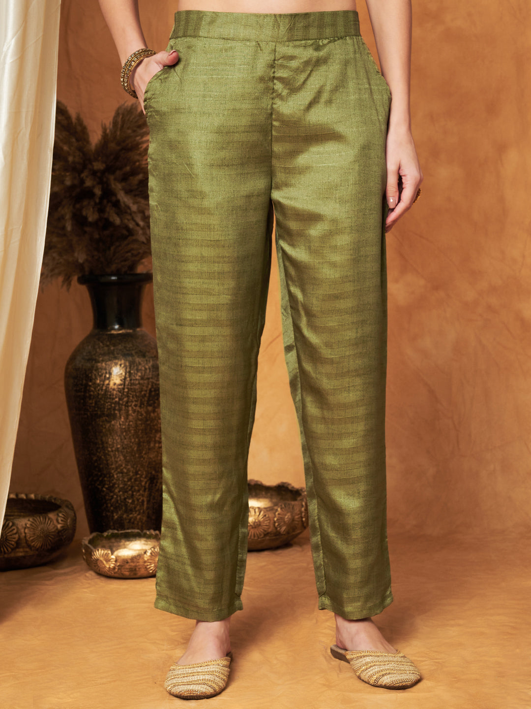 Embroidered Kurta with Pant & Dupatta Set