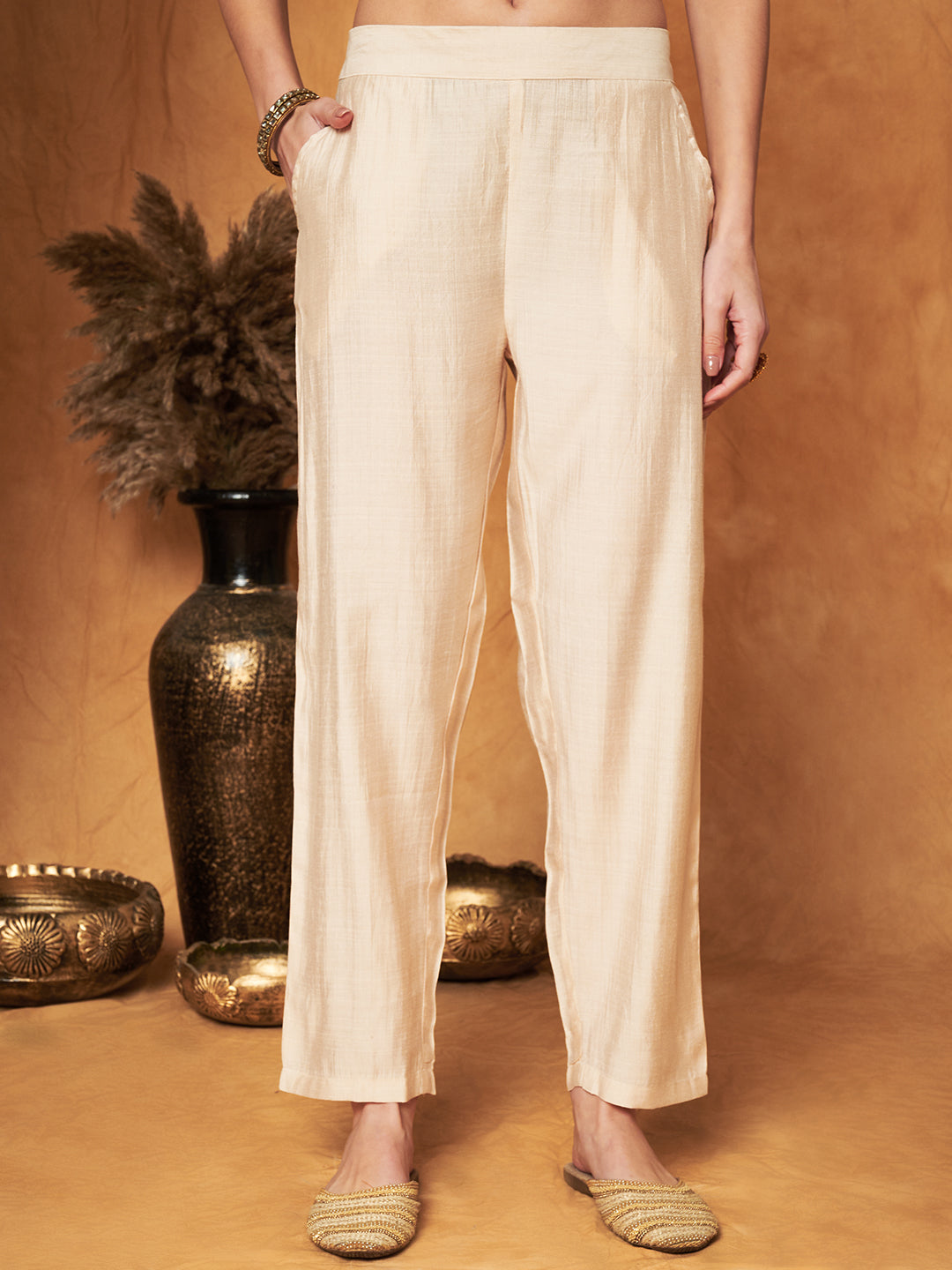 Embroidered Kurta with Pant & Dupatta Set