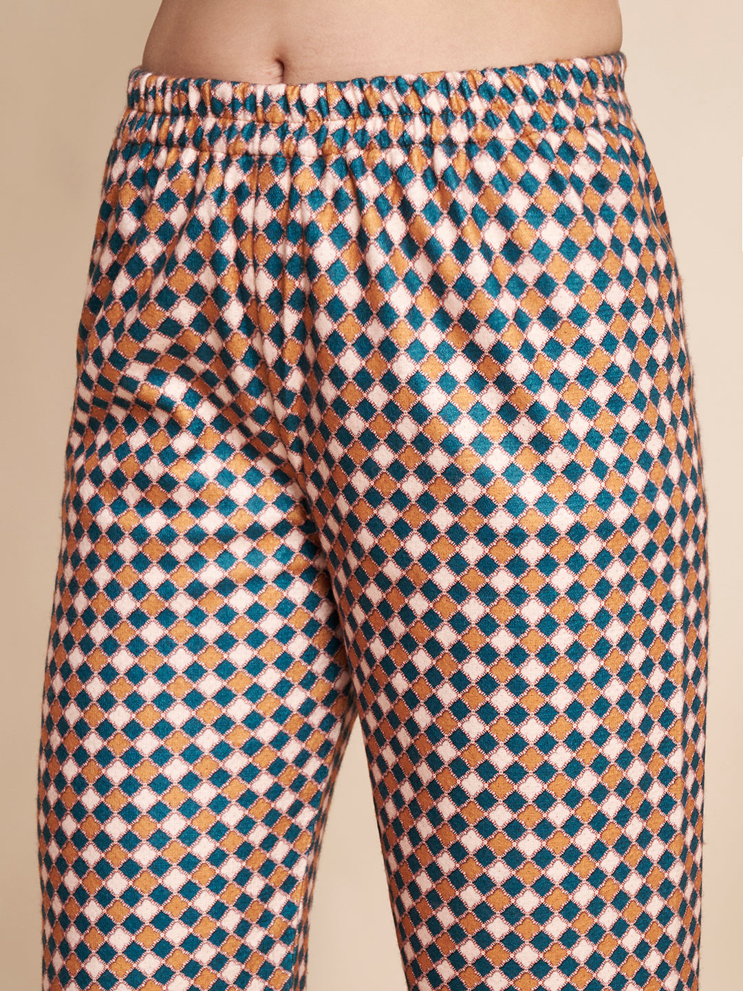 Winter Kurta Printed Handwork With Pant