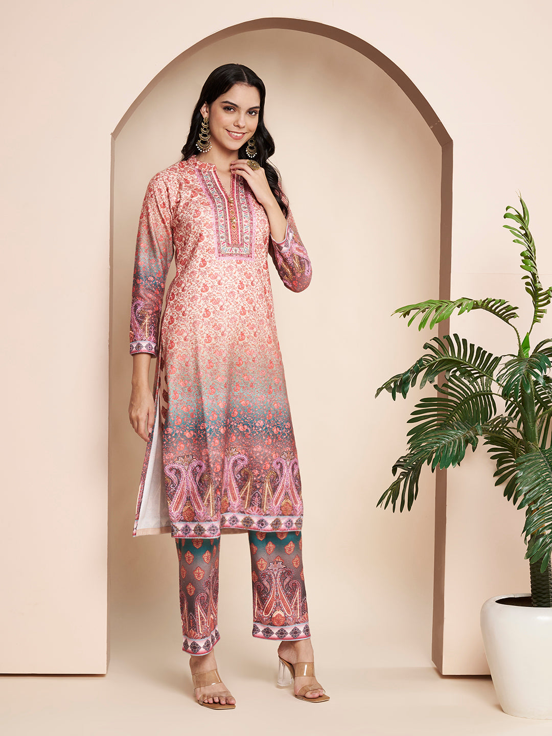 Winter Printed Kurta With Pant