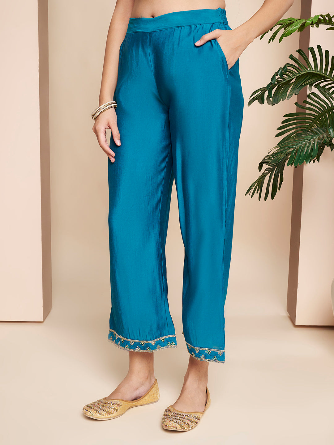 Embroidered Kurta Set with Pant & Dupatta