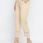 Be Indi Women Beige Straight Fit Trousers
