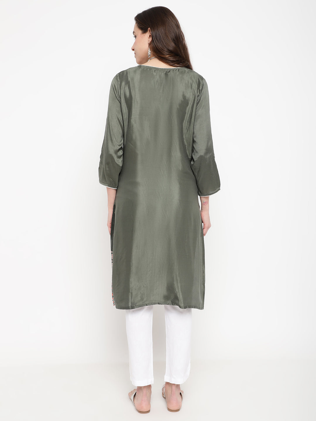 Be Indi Women Grey Printed kurta