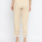 Be Indi Women Beige Straight Fit Trousers