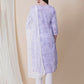 Purple Embroidered Kurta With Straight Pant & With Dupatta.