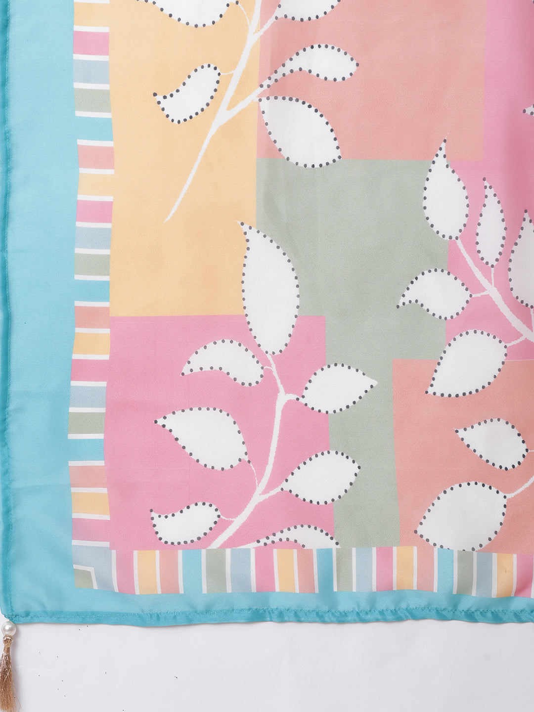 Turquoise blue Embroidered Silk Kurta With Pant & with Printed Dupatta.