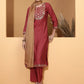 Be Indi Fuschia Sequence Embroidered Kurta With Pant & With Dupatta