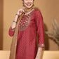 Be Indi Fuschia Sequence Embroidered Kurta With Pant & With Dupatta
