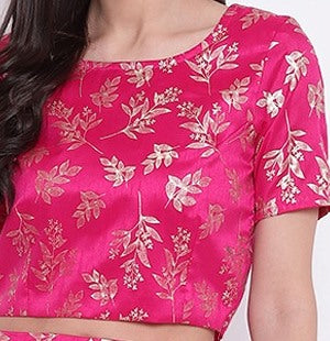 Be Indi Magenta Ready to Wear Lehenga with Blouse