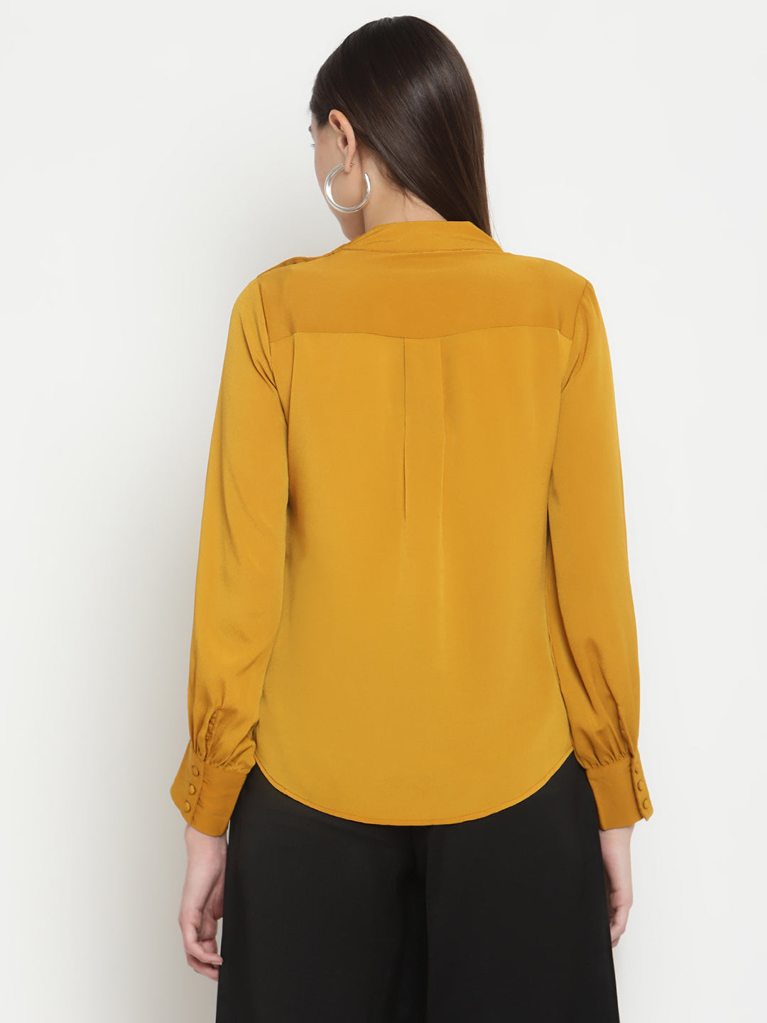 BeIndi Women Mustard Solid Top