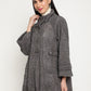 Be Indi Women Grey Winter Overcoat