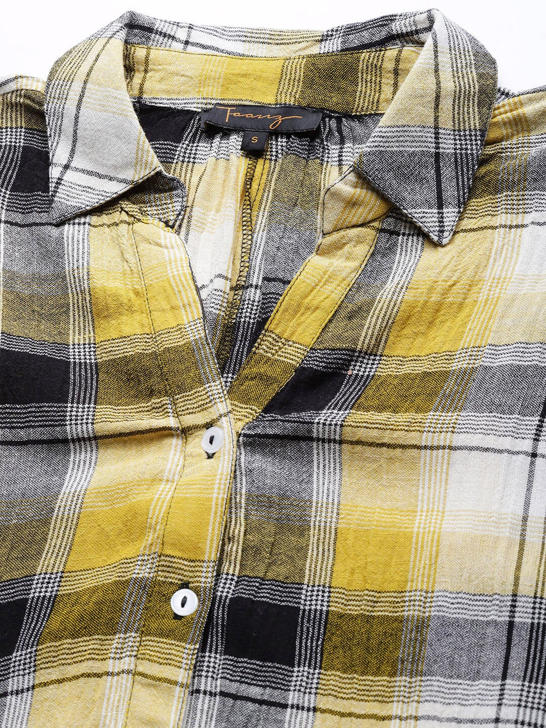 BeIndi Women Pink & Black Checked Longline Shirt Style Top