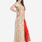 Be Indi Grey Floral Jacquard Ethnic Maxi Dress