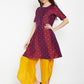 Be Indi Women Maroon Woven Design A-Line Kurta