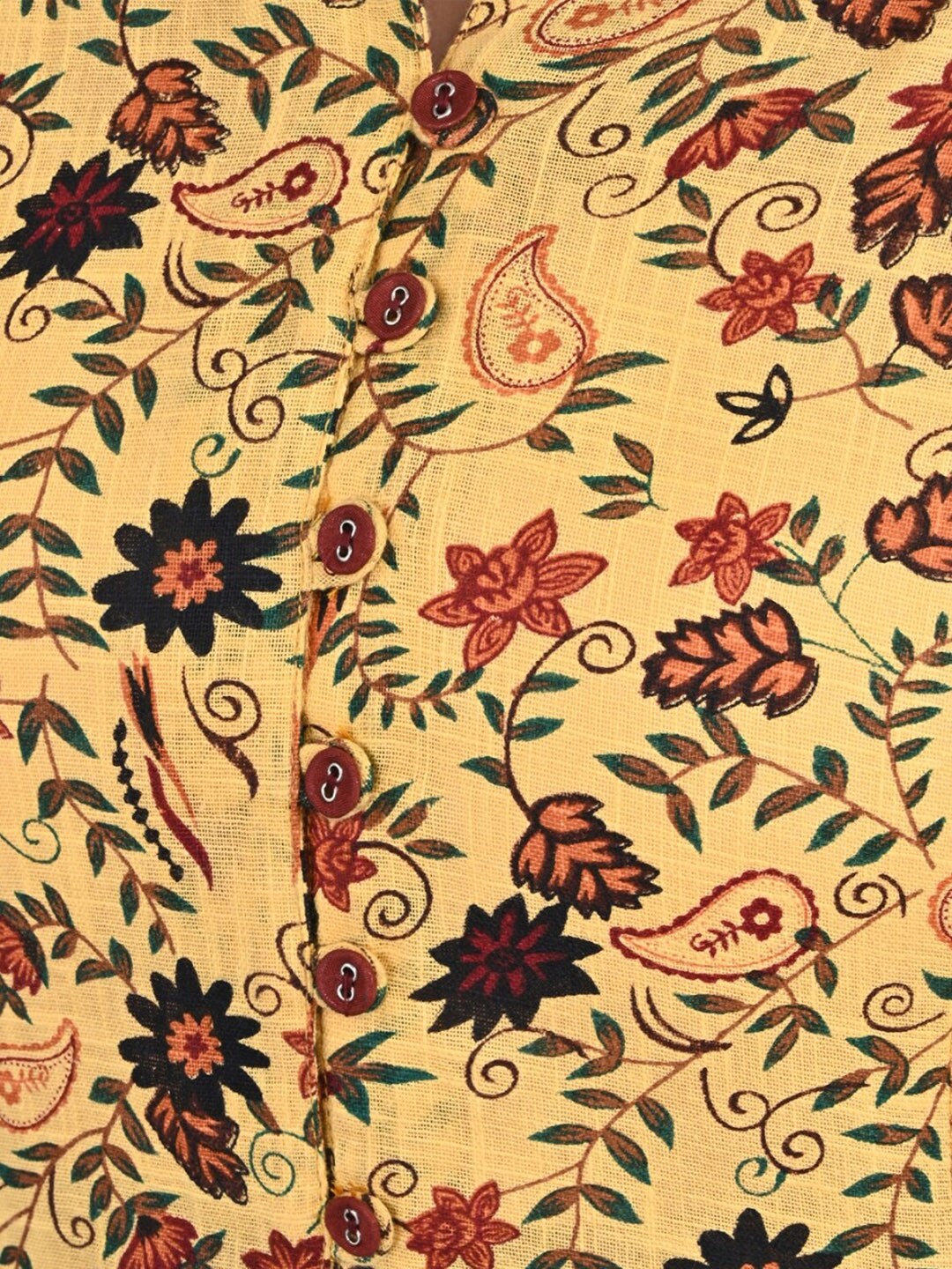 Be Indi Yellow Floral Ethnic Maxi Dress