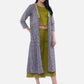 Be Indi Women Olive Green & Black Solid Top with Culotte & Jacket