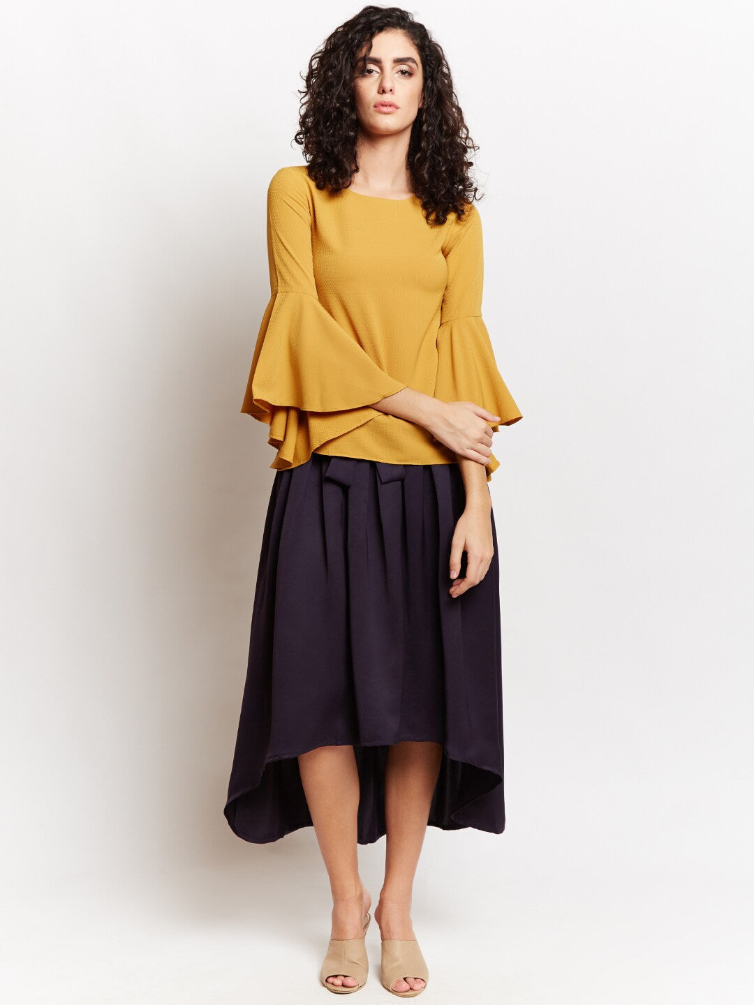 BeIndi Women Mustard Solid Top