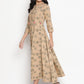 Be Indi Printed Midi A-line Ethnic Dress