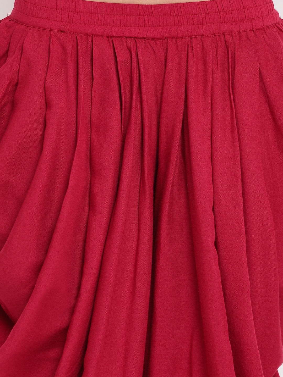 Be Indi Women Maroon Straight Fit Pleated Jodhpuris Trousers