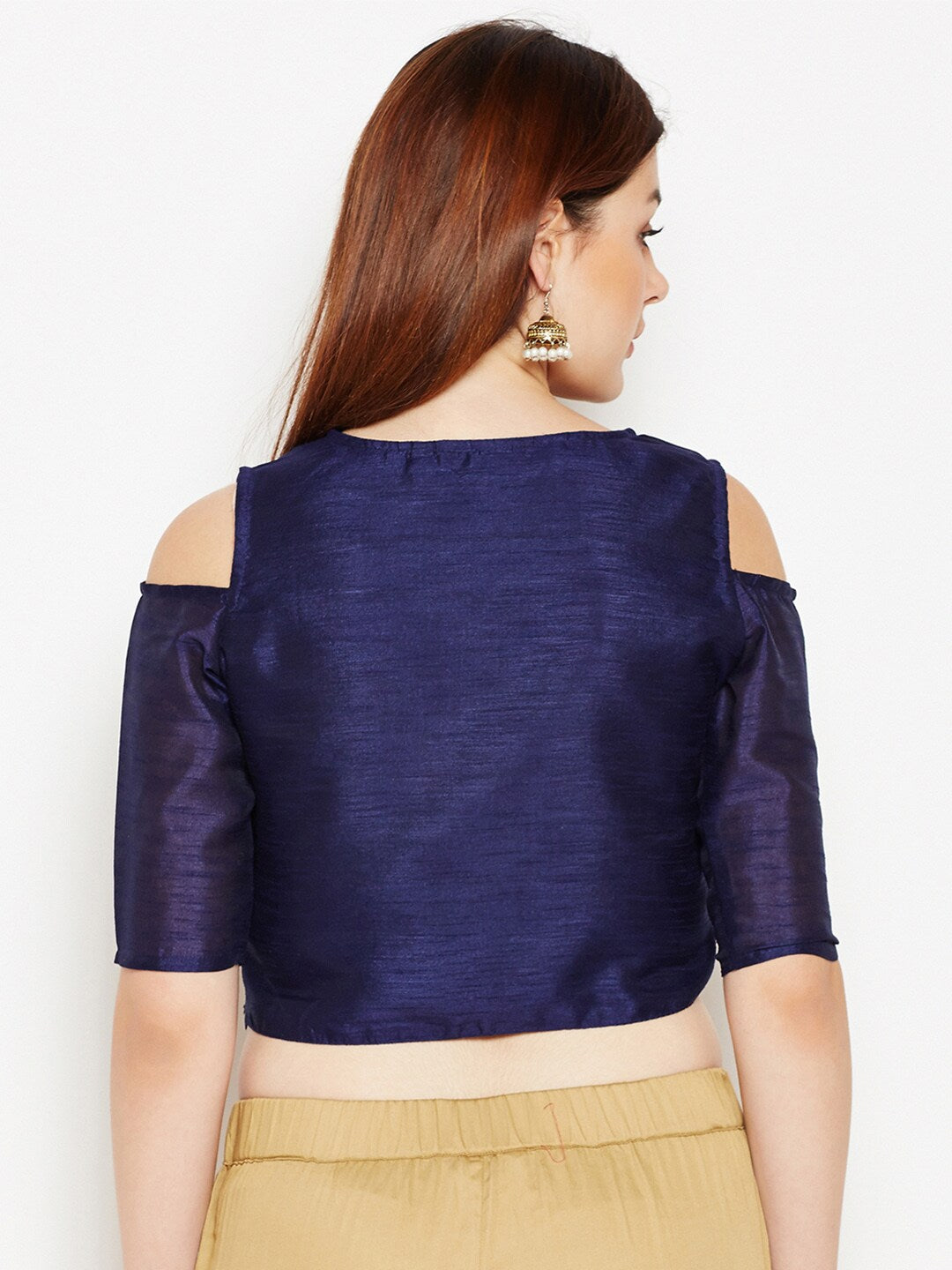 Be Indi Women Navy Blue Solid Top