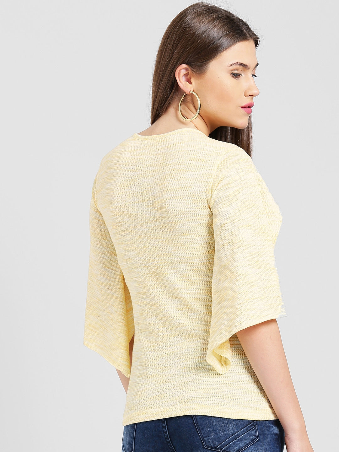 BeIndi Women Yellow Flat Knit Top