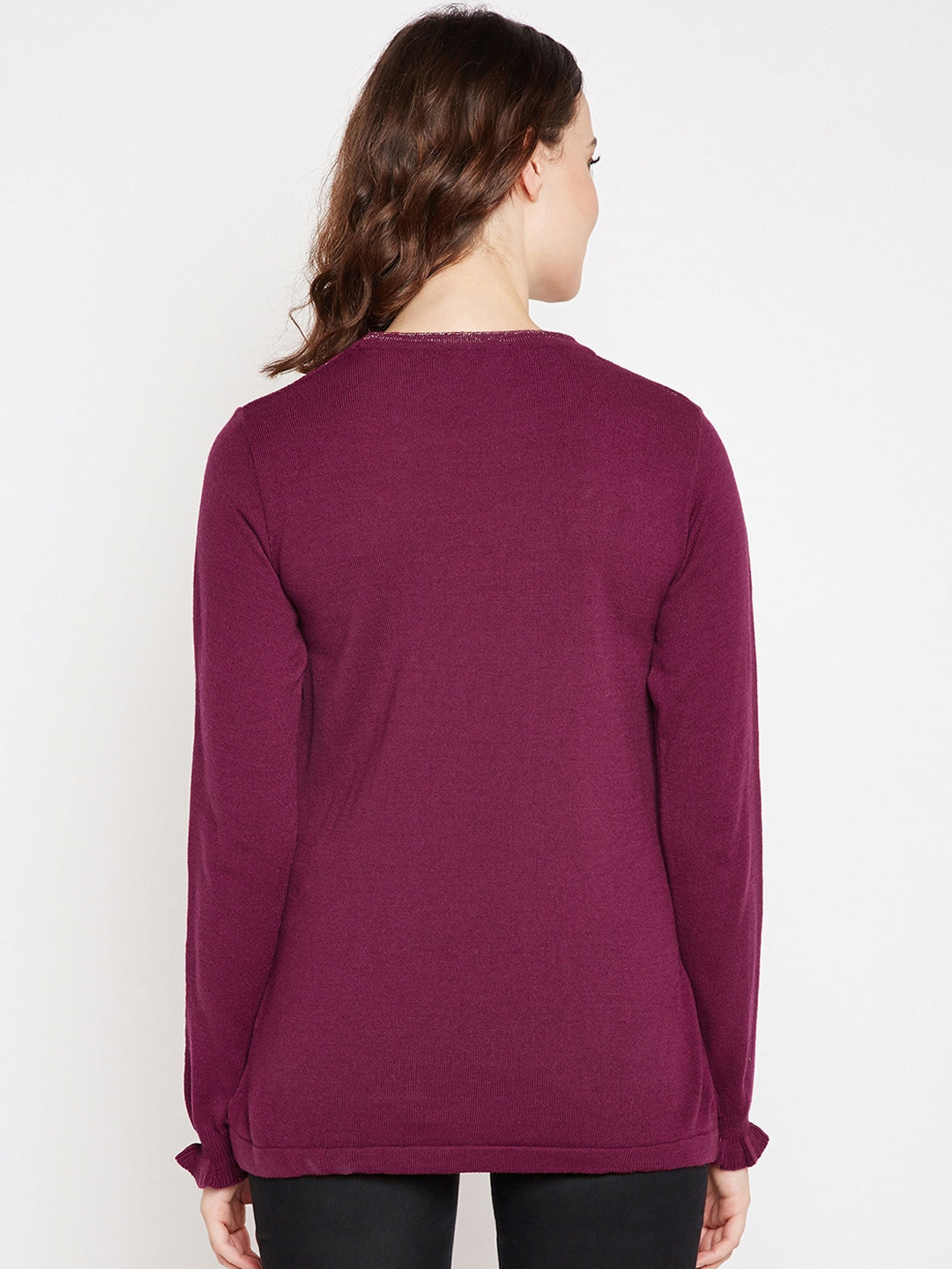 BeIndi Women Purple Flat Knit Top