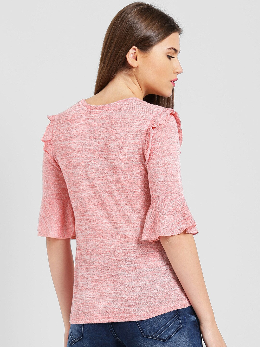 BeIndi Women Pink Flat Knit Top