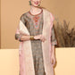 Be Indi Women Grey Embroidered Kurta With Pant & With Dupatta