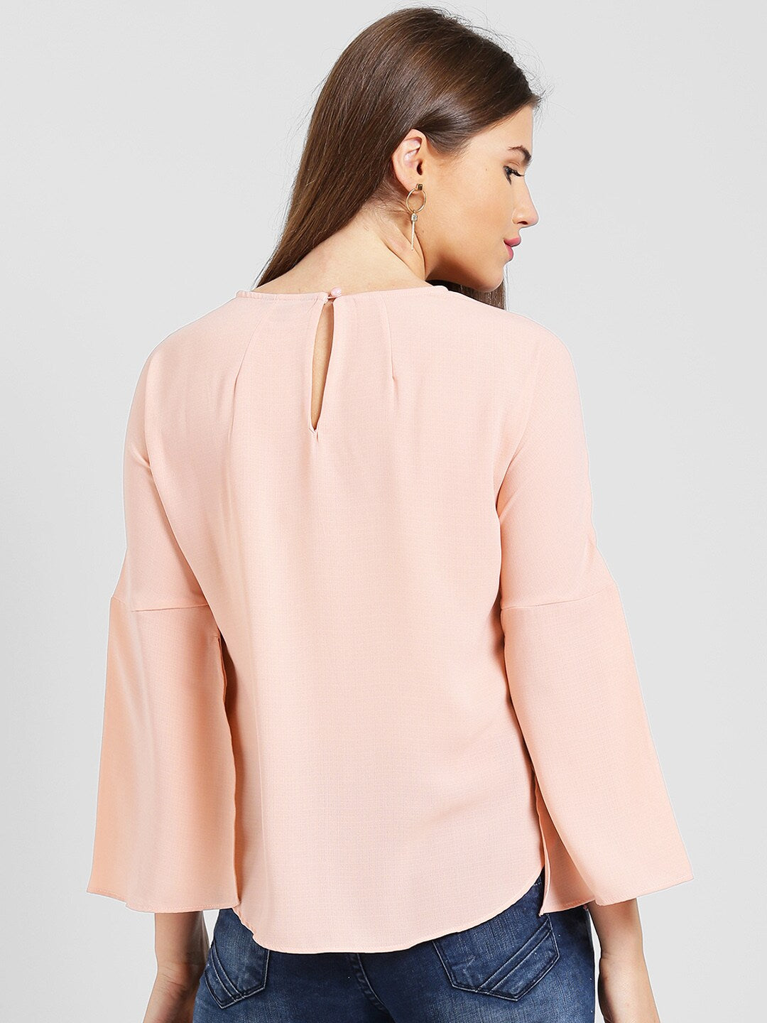 BeIndi Solid Women Peach Top