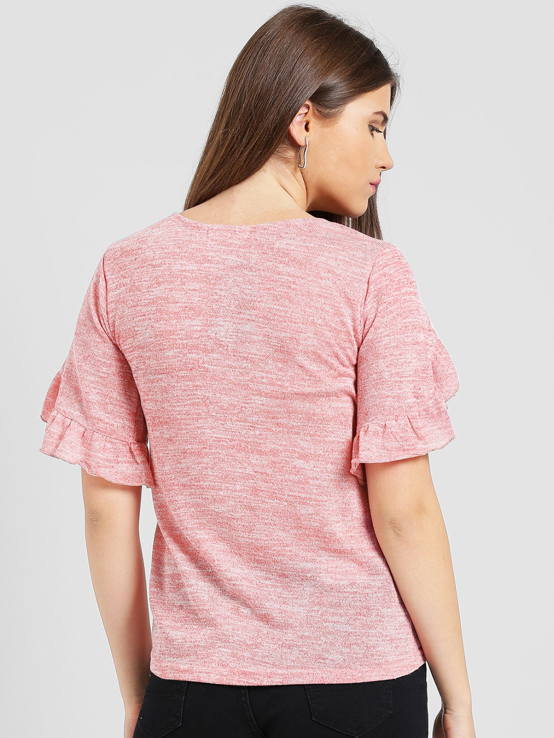 BeIndi Women Pink Flat Knit Top