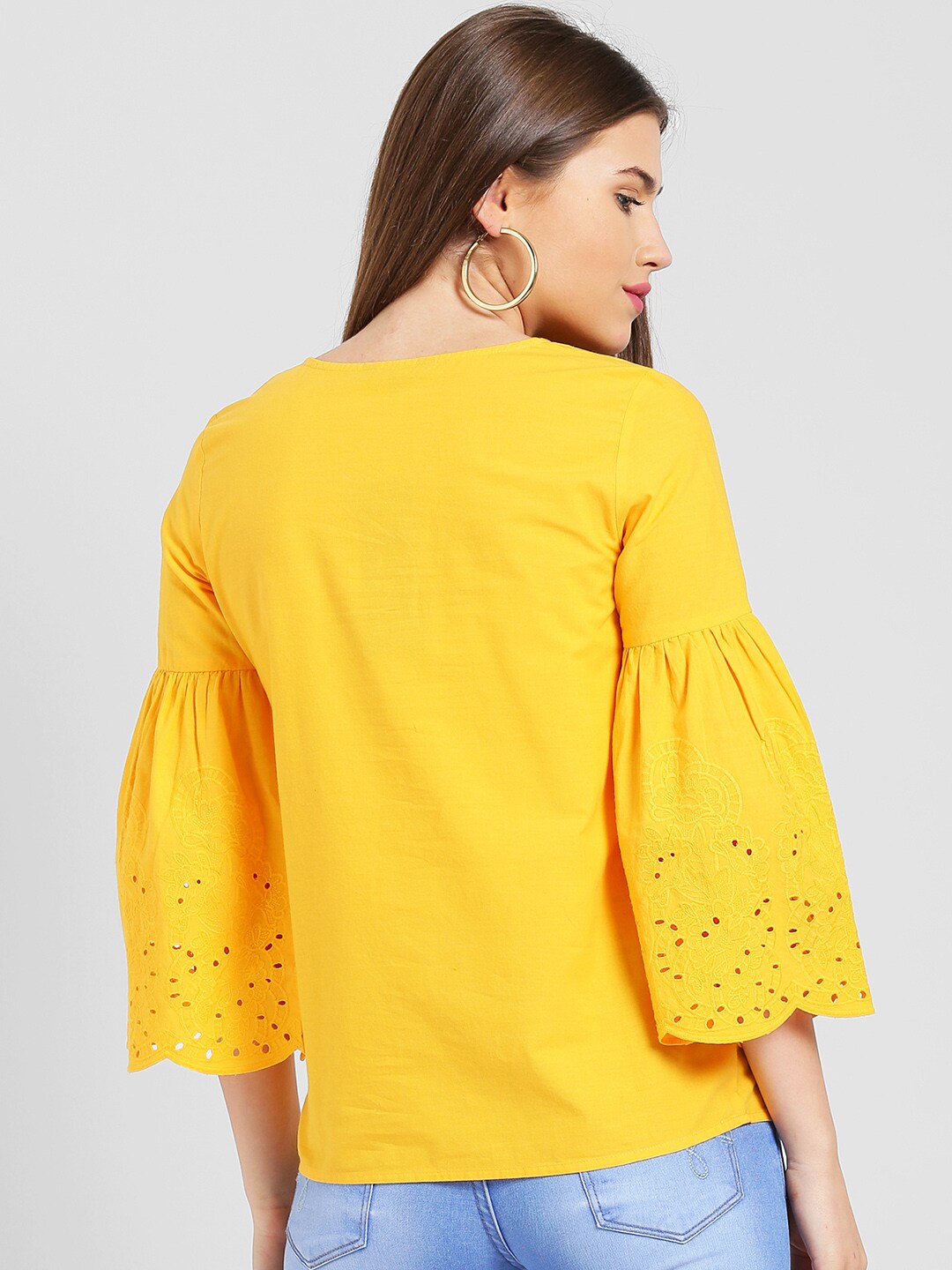 BeIndi Women Mustard Solid Top