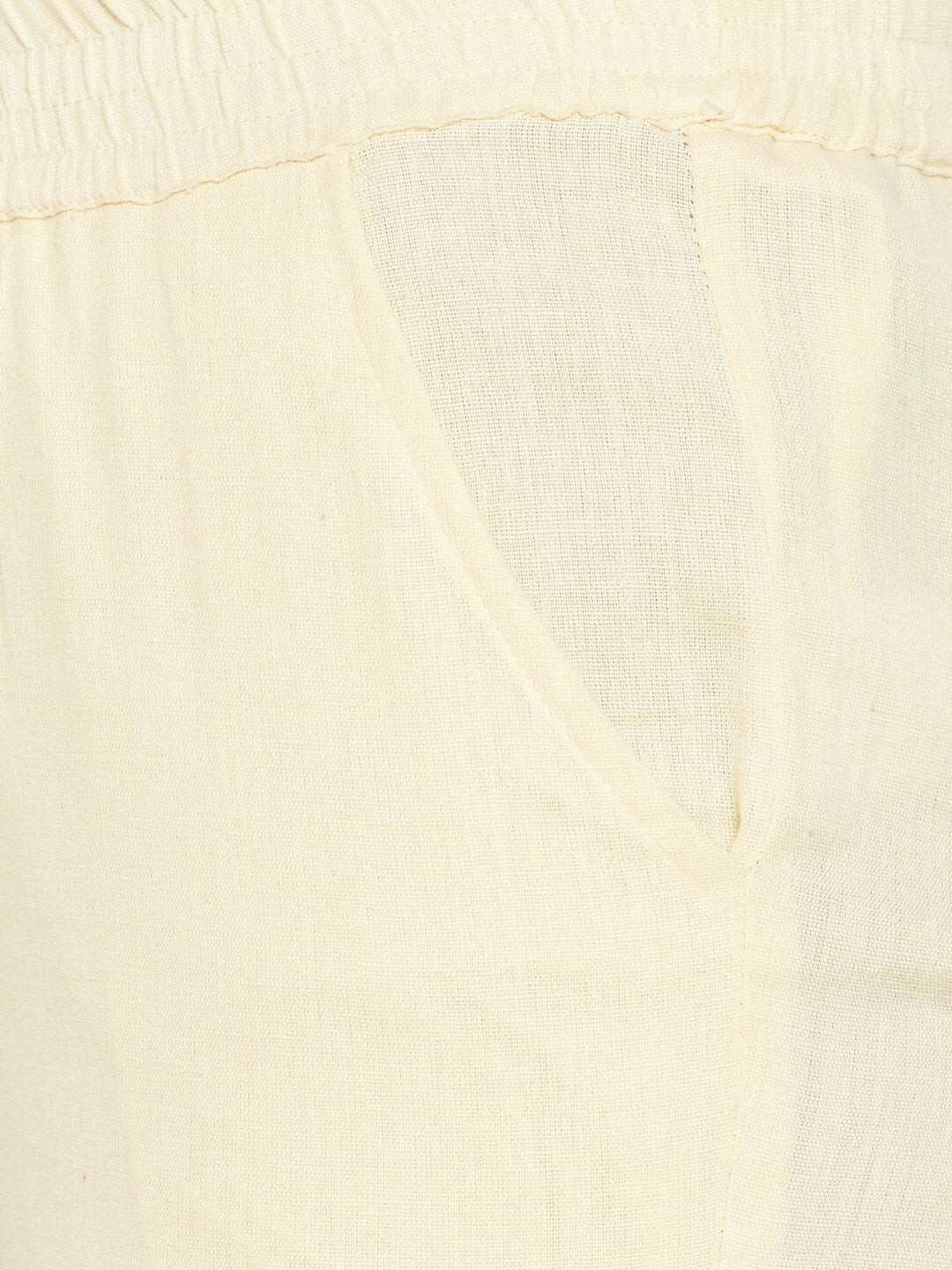 Be Indi Women Beige Regular Fit Self Design Cigarette Trousers