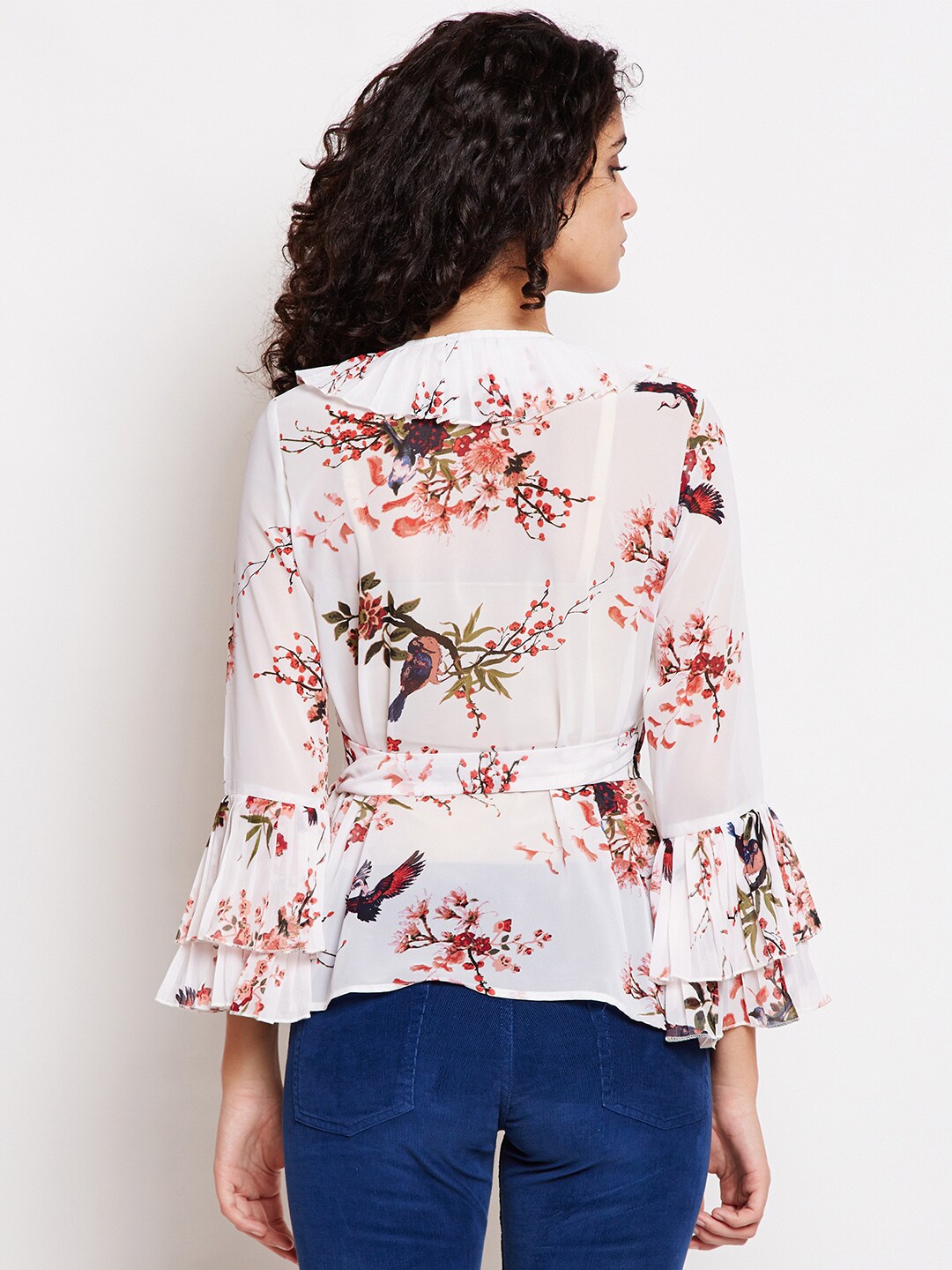 BeIndi Women White Printed Top