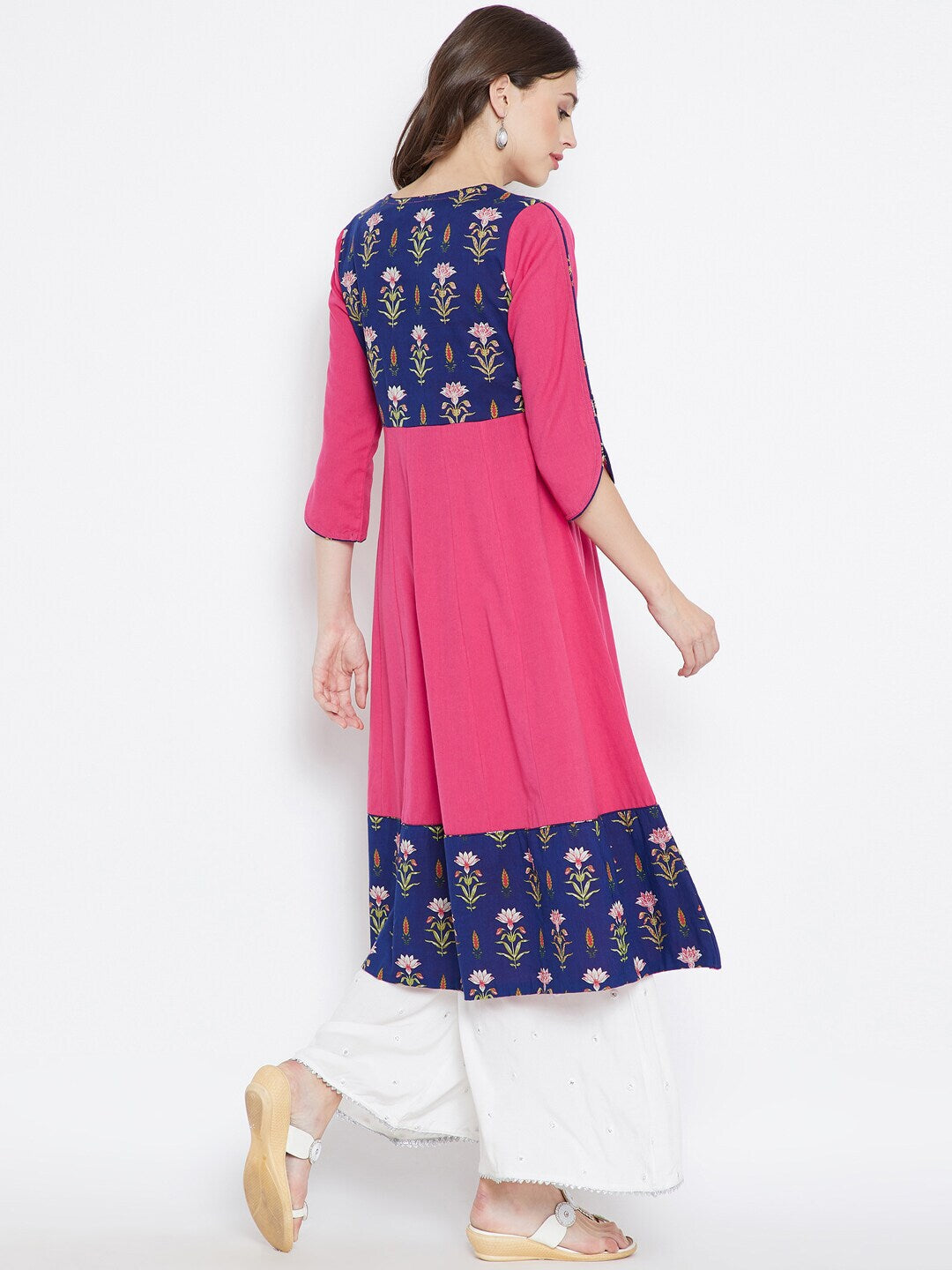 Be Indi Women Fuschia Printed Kurta