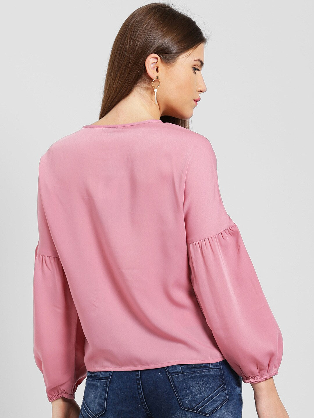BeIndi Women Solid Pink Top