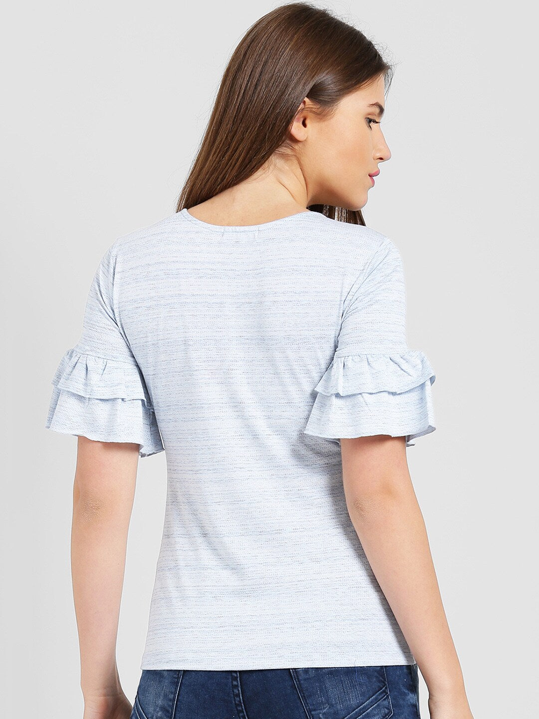 BeIndi Women White Flat Knit Top