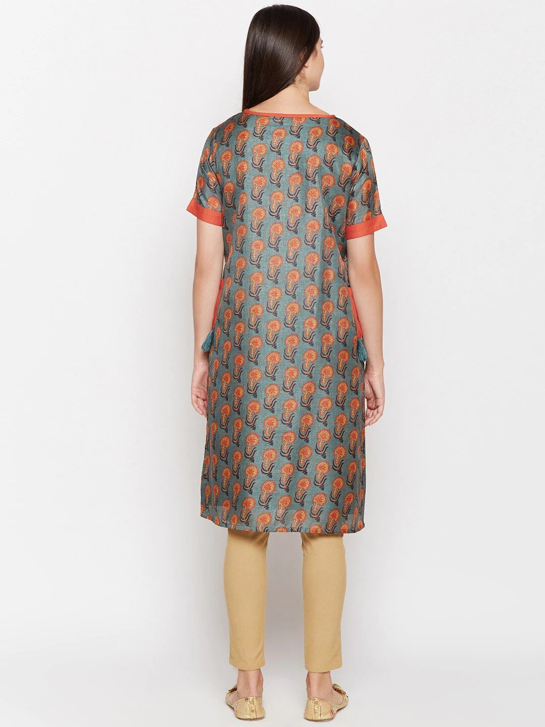 BeIndi Women Multicolored Floral Printed Kurta