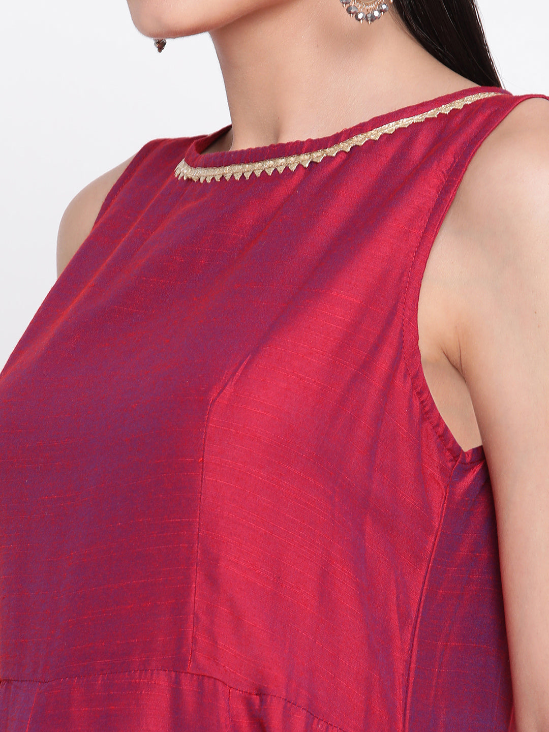 Be Indi Fuchsia Ethnic Maxi Dress