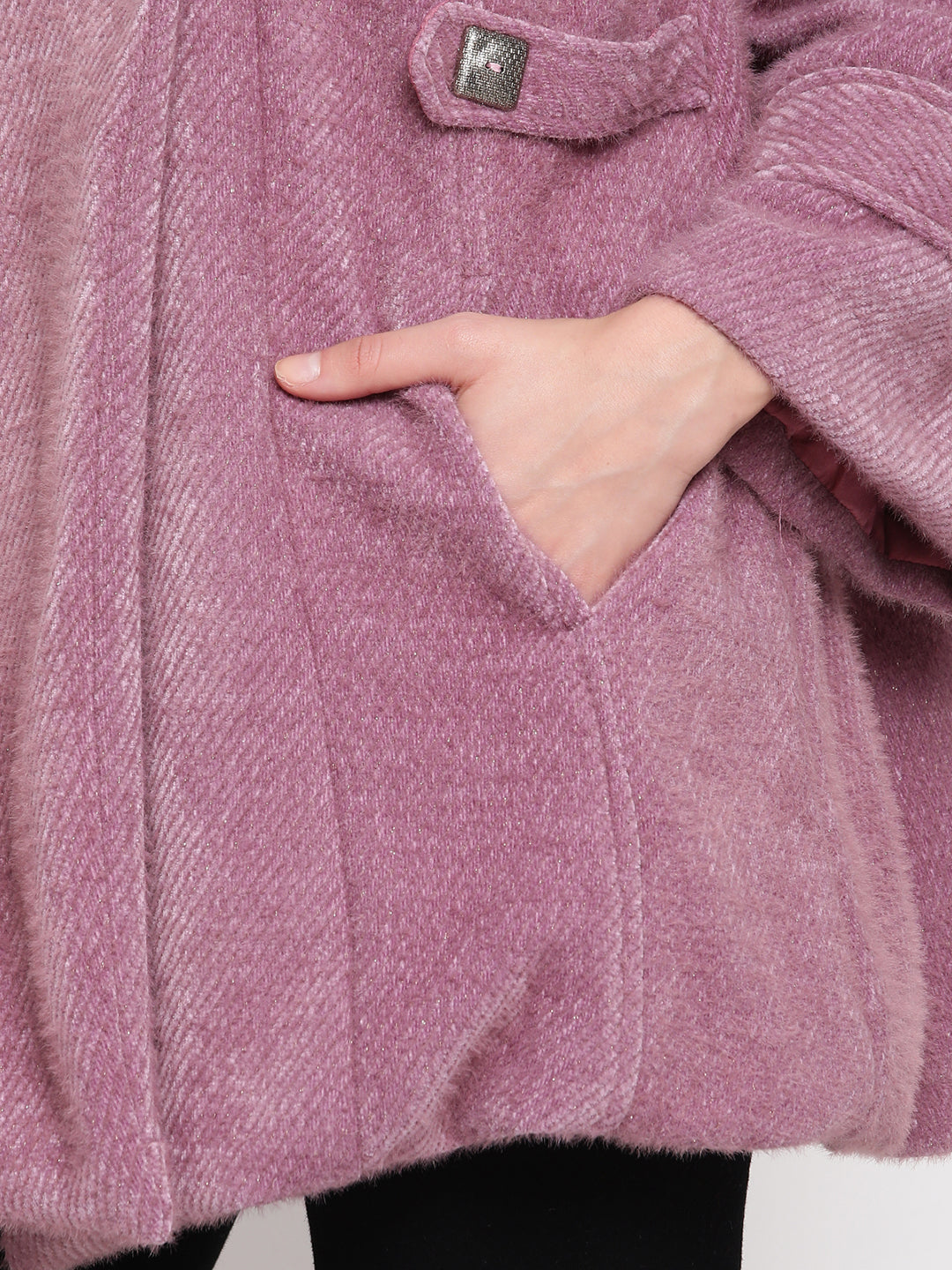 Be Indi Women Purple Winter Overcoat