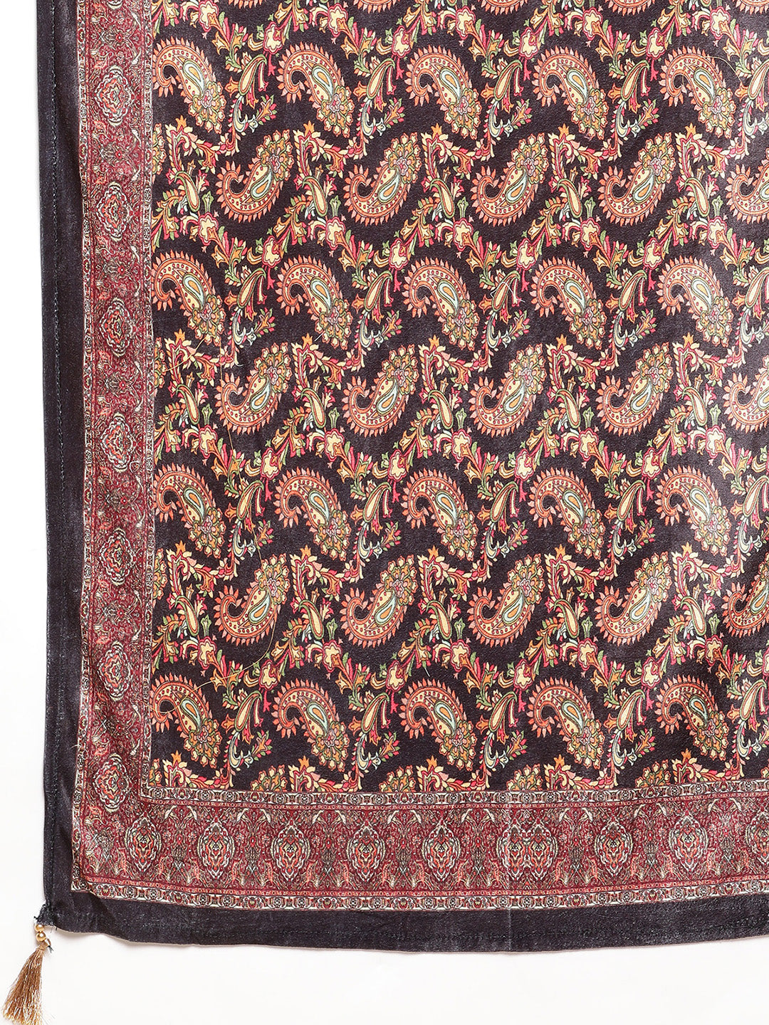 Be Indi Women Winter Daffodil Mustard Embroidered Yoke Design Straight Kurta With Trouser & Dupatta