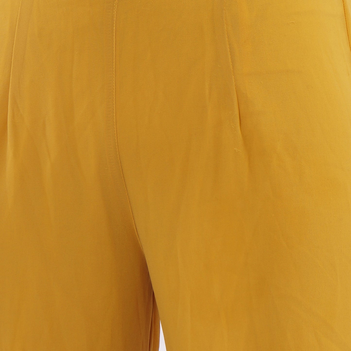 Be Indi Women Yellow Embroidered & Red Checked Pure Cotton Kurta with Trousers