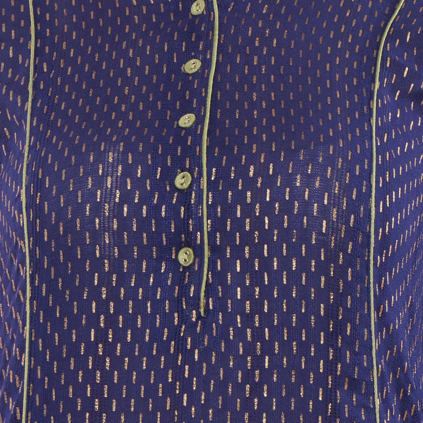 Be Indi Women Navy Blue & gothic grape Geometric Checked Thread Work Kurta