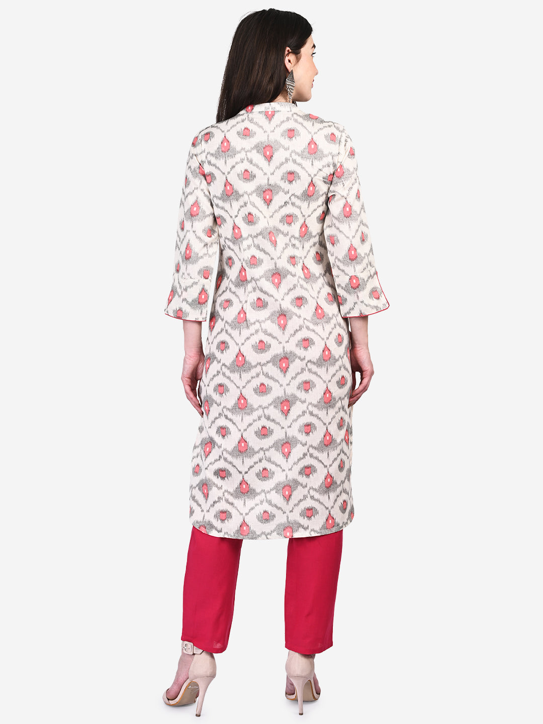 Be Indi Women Green Ethnic Motifs Embroidered Kurta