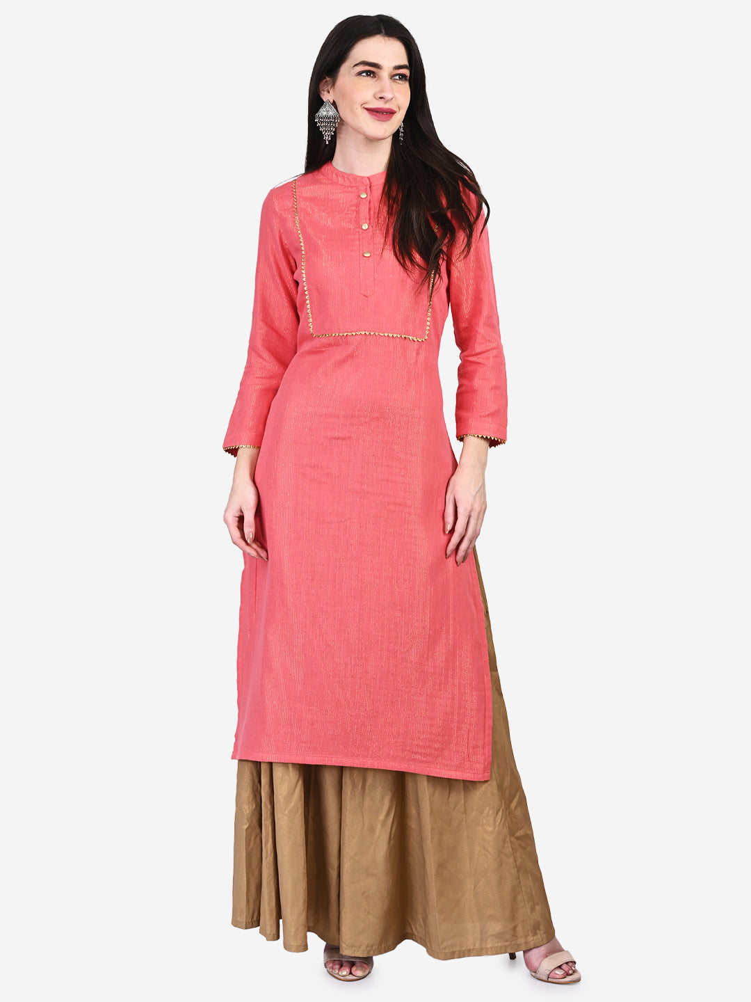 Be Indi Women Off White Floral Printed Kurta