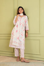 Blush Meadow Floral Kurta Set