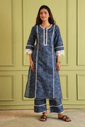 Indigo Fern Kurta Set with Dupatta