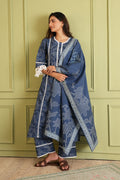 Indigo Fern Dupatta