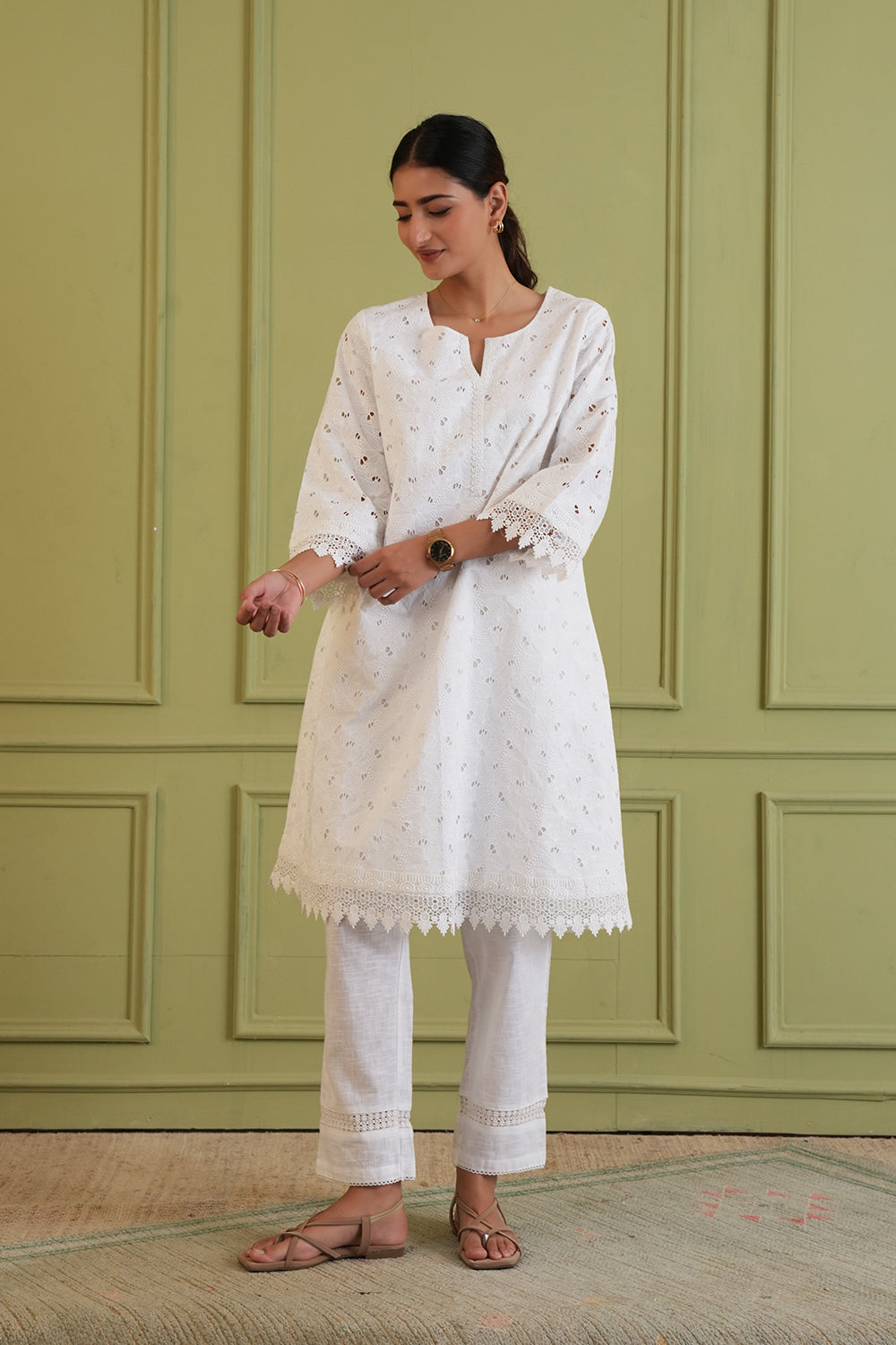 Pearl Whisper Cotton Kurta Set