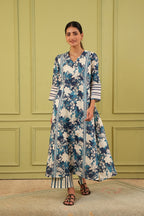Azure Bloom Kurta Set